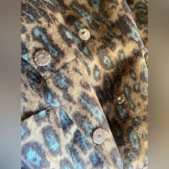 UGG Women's Hattie Long Oversized Coat Animal Print Novelty Size Médium - Picture 15 of 17